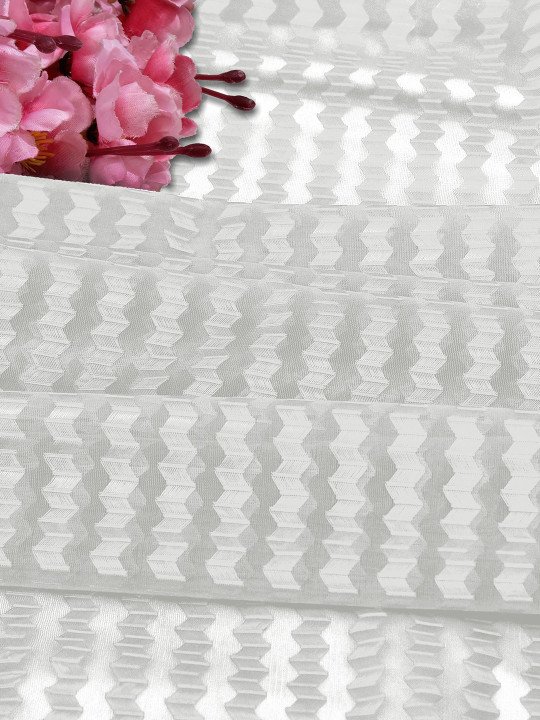 Cortina White Sheer Eyelet Curtain - Image 6