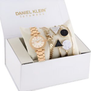 Elegant Rose Gold Women’s Analog Watch with Bracelet Set (NEST007)