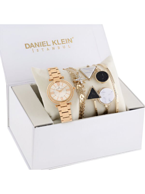 Elegant Rose Gold Women’s Analog Watch with Bracelet Set (NEST007)