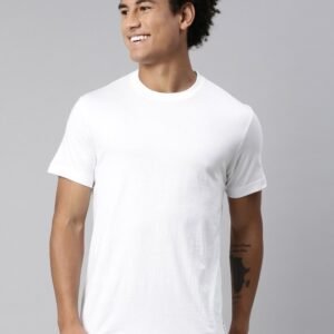 Levi’s Men’s White Solid Round-Neck T-Shirt | NestShobha