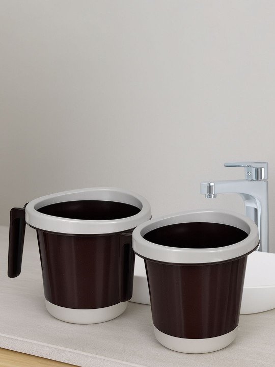 Brown Bath Accessories Set – 2 Pieces - Image 2