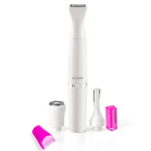 AGARO Rechargeable 3-in-1 Multi Trimmer for Women | Face, Legs, Underarms, Eyebrow & Bikini Hair Remover