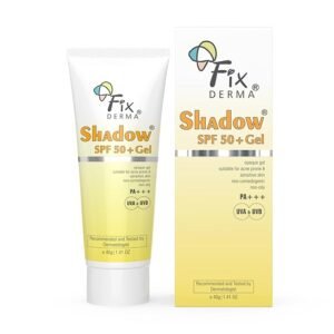 Fixderma Shadow Sunscreen SPF 50+ PA+++ Gel – Broad Spectrum UVA & UVB Protection | Unisex | 40 g