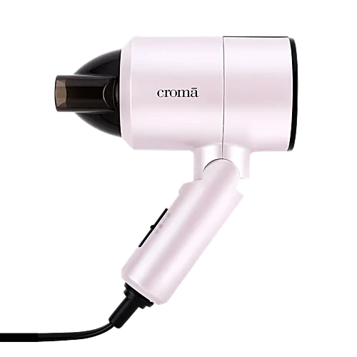 Hair Dryer with 3 Heat Settings & Cool Shot – 1100W, Foldable Handle, Overheat Protection – Pink