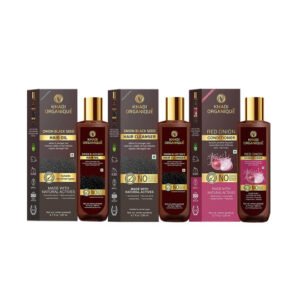 Khadi Organique Hair Care Kit – Hair Oil, Cleanser & Conditioner (Set of 3, 200ml Each)