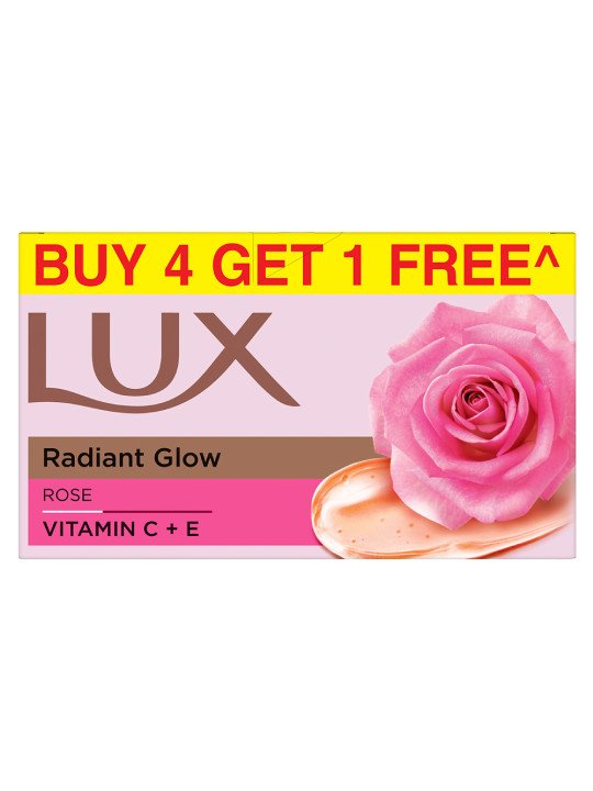 LUX Even Toned Glow Rose Soap – Set of 5 (150g Each)