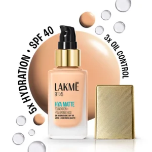 Lakme 9to5 Hya Matte Foundation + Hyaluronic Acid | SPF 40 | Cool Ivory