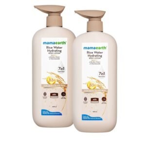 Mamaearth Rice Water Hydrating Body Lotion – Set of 2 (400ml Each)