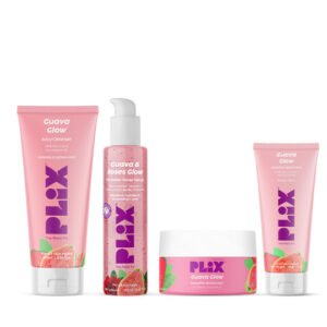 PLIX Guava Glow CTM & Sunscreen Combo – Cleanser, Toner, Moisturizer & SPF