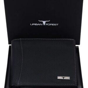 Urban Forest Oliver Black Leather Wallet for Men | RFID Protected | 6 Card Slots