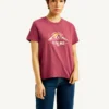 Women’s Graphic Print Relaxed Fit T-Shirt  (Maroon)